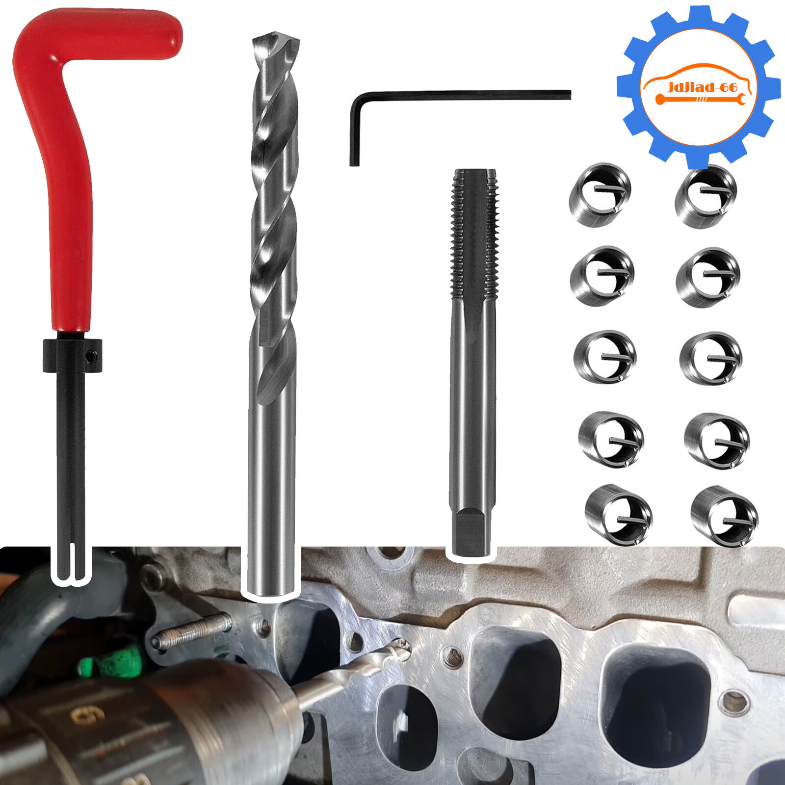 1420 Head Thread Bolt Repair Tool Kit for Honda Toyota M11.5mm x 1.5 Cylinder