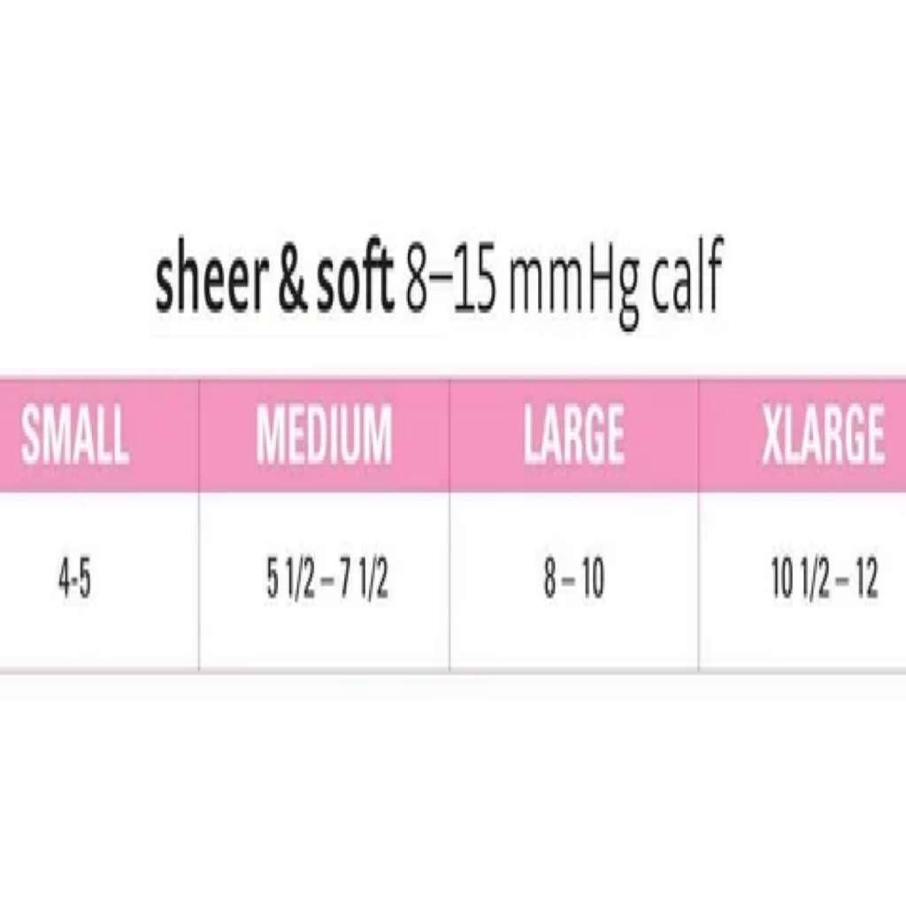 Medi Sheer & Soft Calf Highs, CT, (Size: M) 8-15mmHg Ebony
