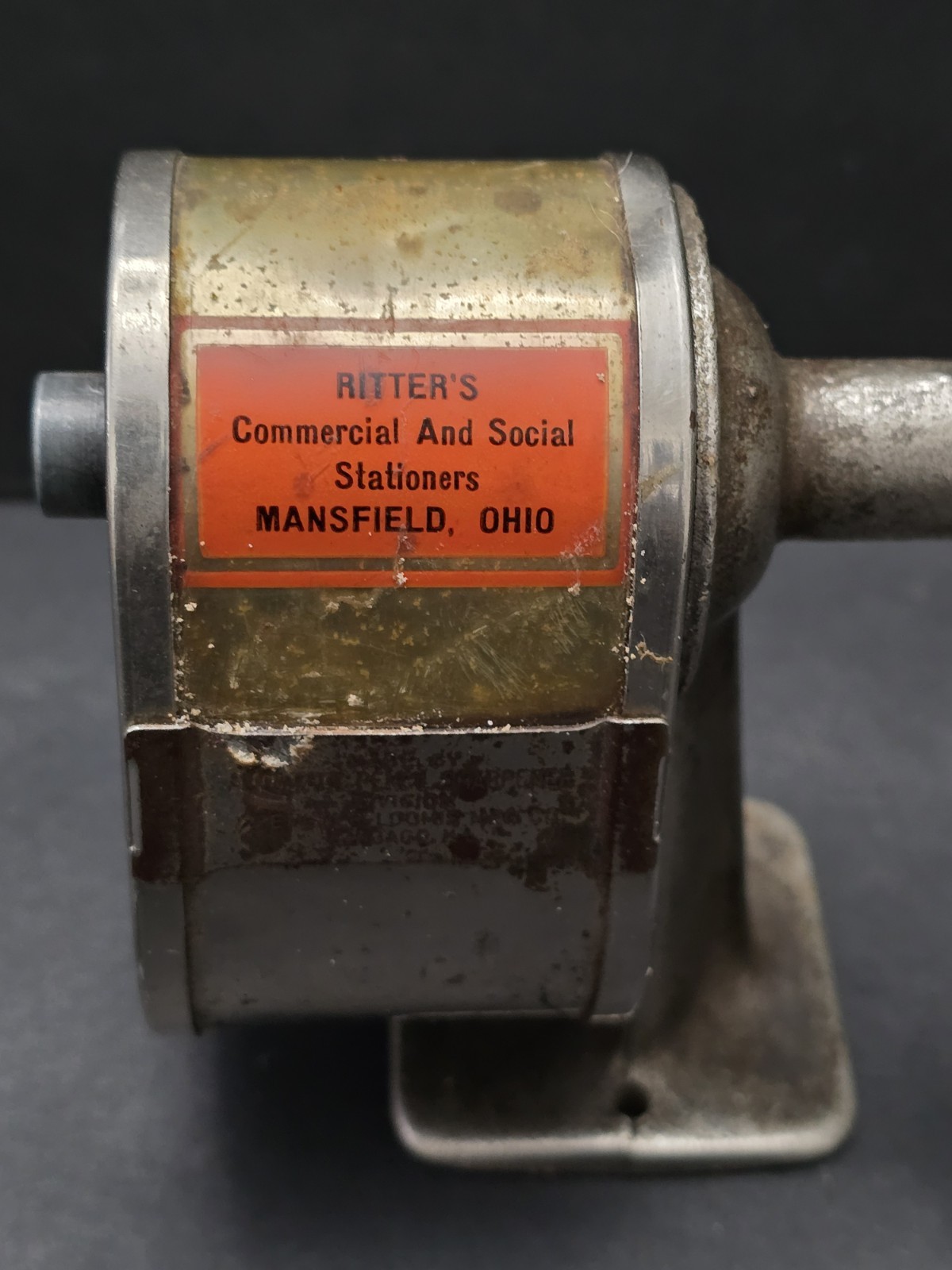 Vintage APSCO Giant Pencil Sharpener  - Advertising Sides - Working