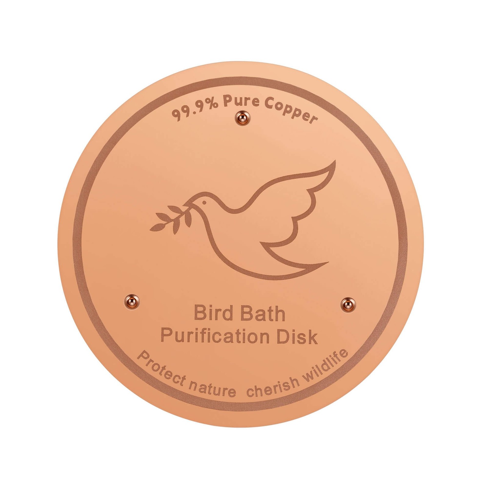 YUMEWARM 1Pack Bird Bath Copper Purification Disk | 0.6mm Reinforced 99.9%...