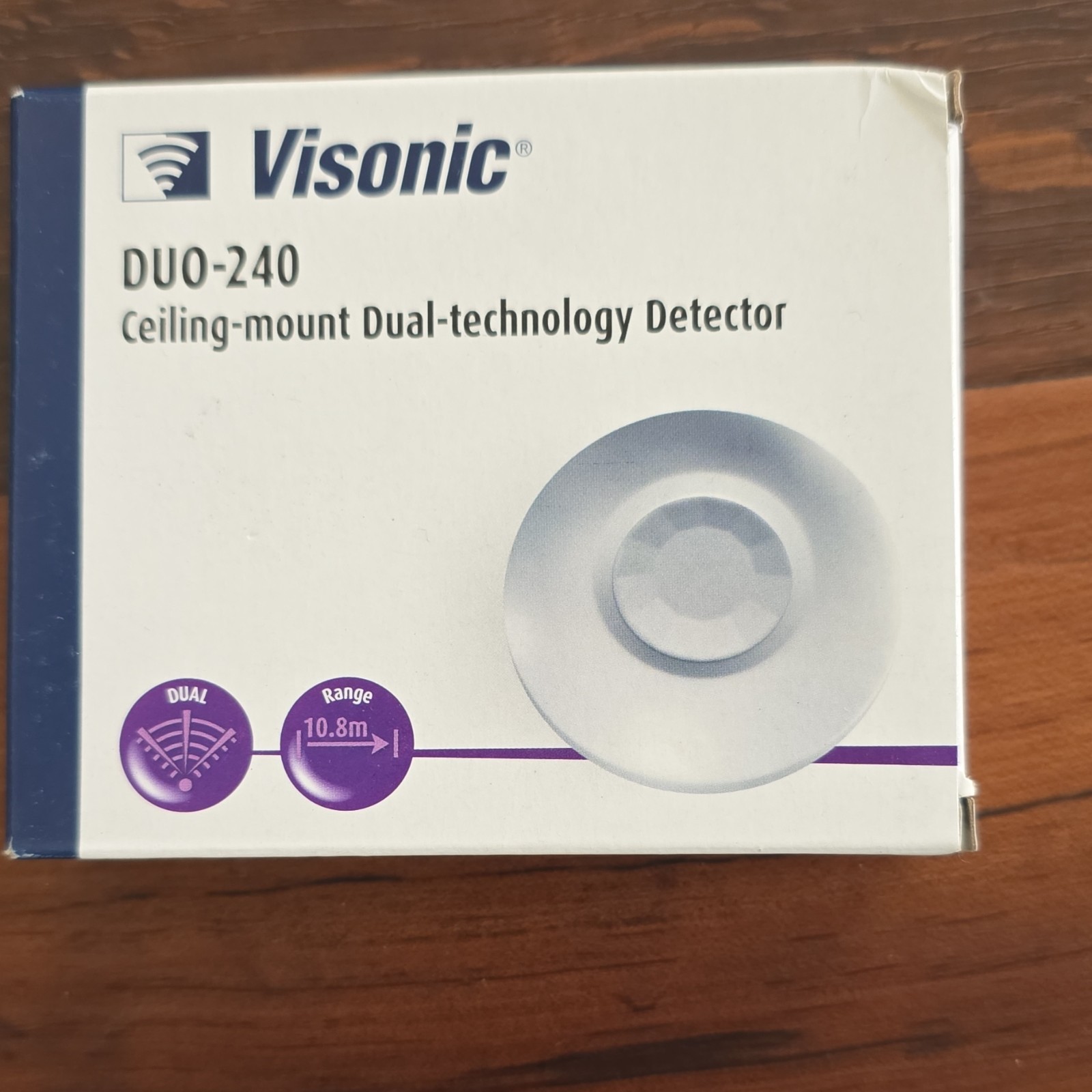 Visonic DUO-240 Ceiling-mount Dual-technology Detector 360° 10.8m Range White