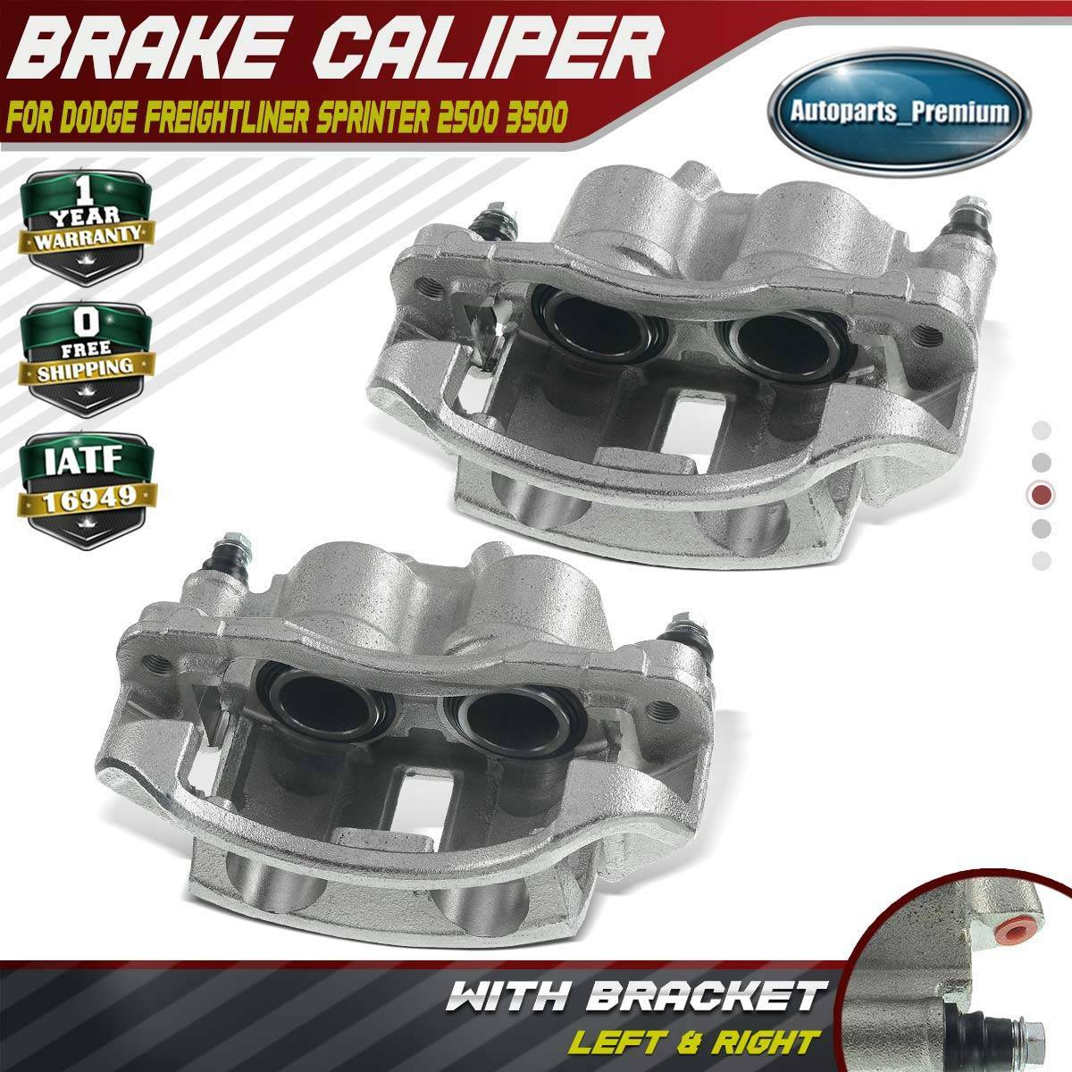 2x Disc Brake Caliper for Dodge Sprinter 2500 3500 2002-2006 Front or Rear Side