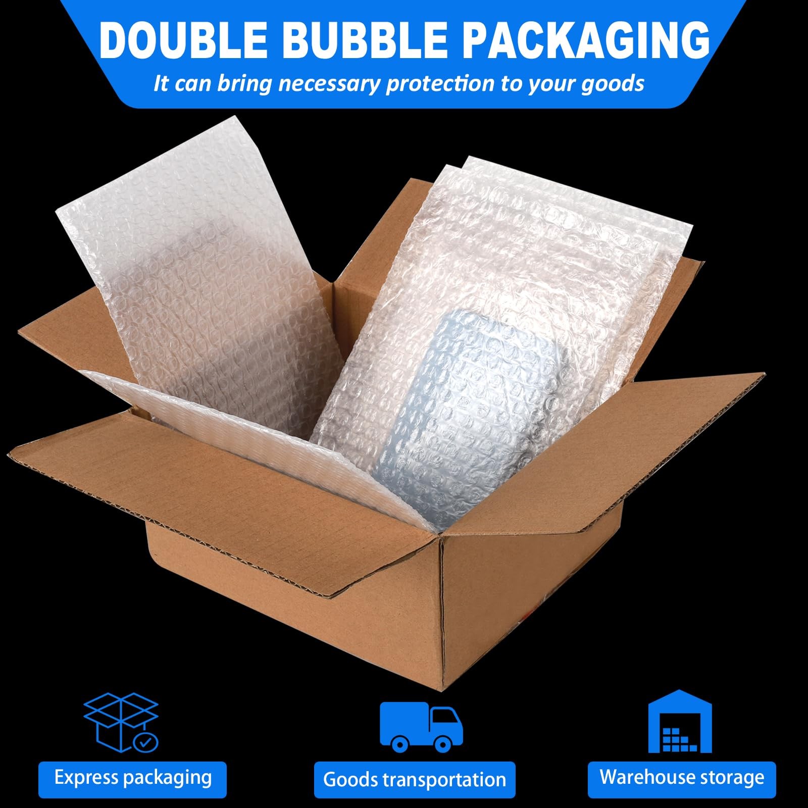 Bubble Pouches Wrap Bag 8 Inch x 10 Inch,30 Pcs Double Wall Thickening Shockp...
