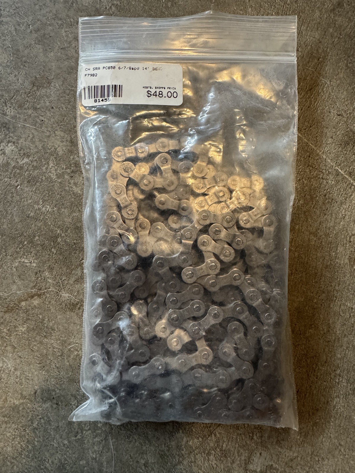 SRAM PC-850 6/7/8 Speed Chain w/ Powerlink Quick Link 114L BENT