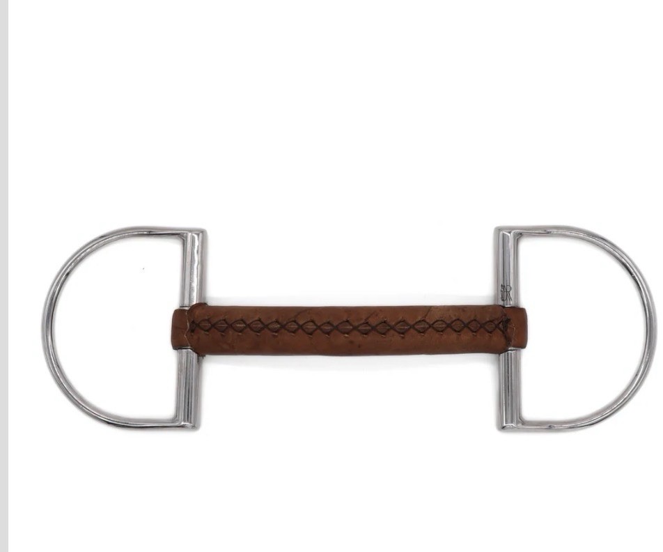 AJR Leather Weaver Covered D-Ring Bit. READ
