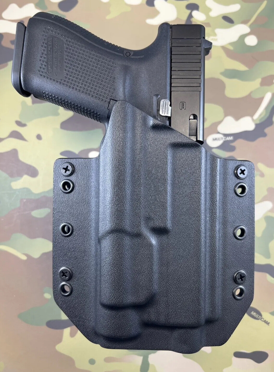 Black Kydex Light Bearing Holster for Glock 19 23 32 Streamlight TLR-1s / TLR1