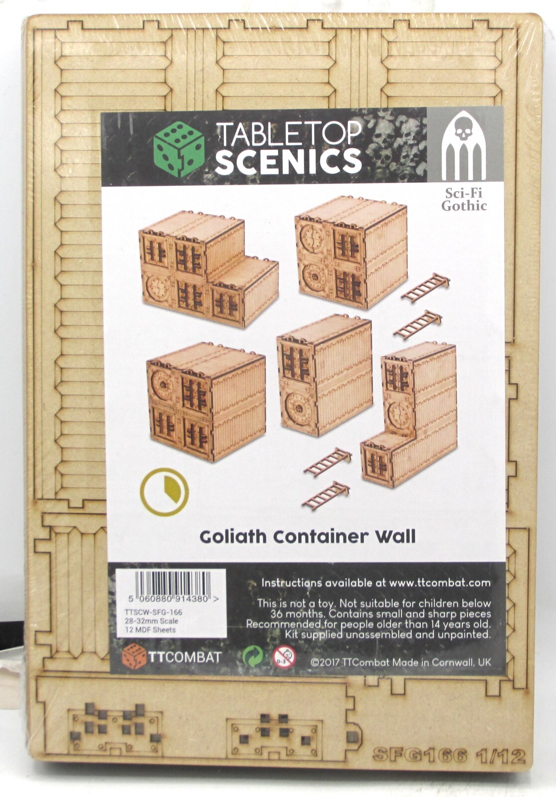 TTCombat TTSCW-SFG-166 Goliath Container Wall (Sci-Fi Gothic) Terrain Kit