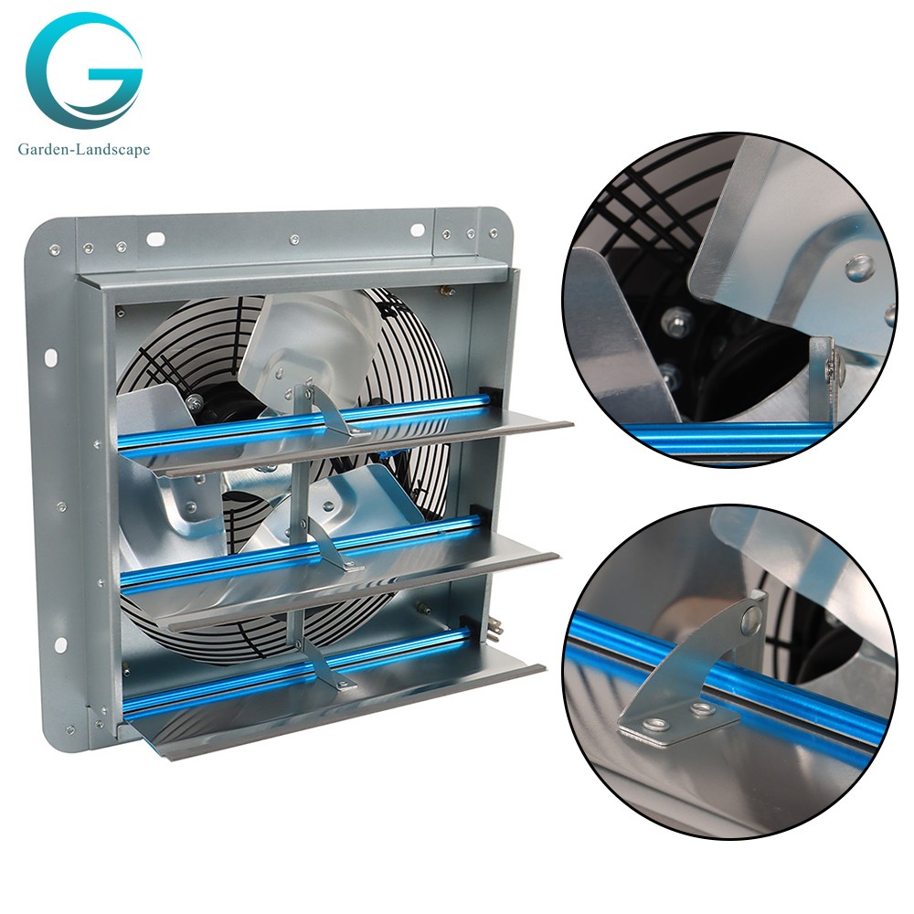 Shutter Exhaust Fan Shop Exhaust Fan 12'' Wall Mounted Aluminum W/Power Cord