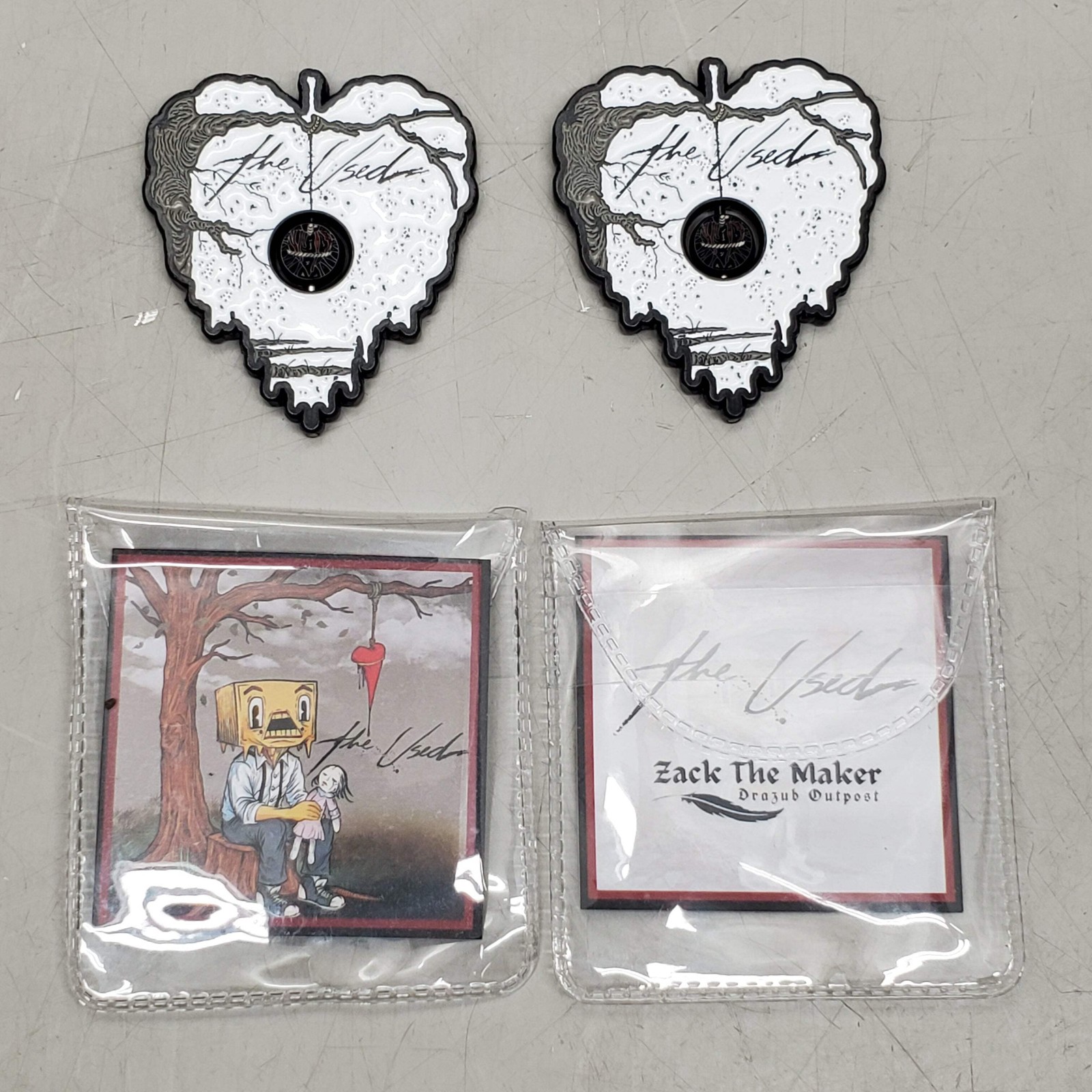 THE USED (2 Pack) In Life and Death Heart Medallion Collector Coin 2" Red / Whit