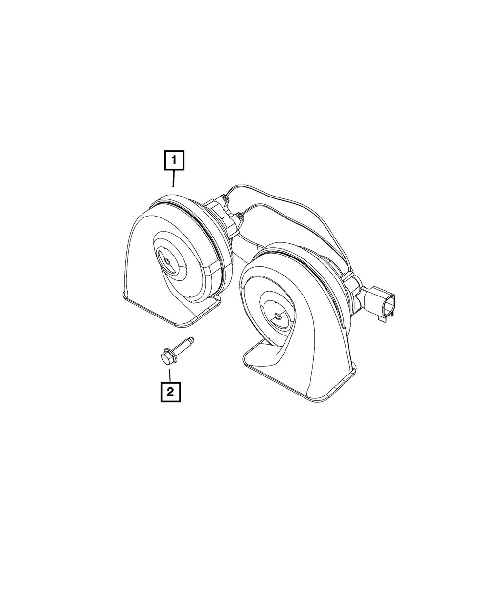 Genuine Mopar Horn And Bracket 56046744AB