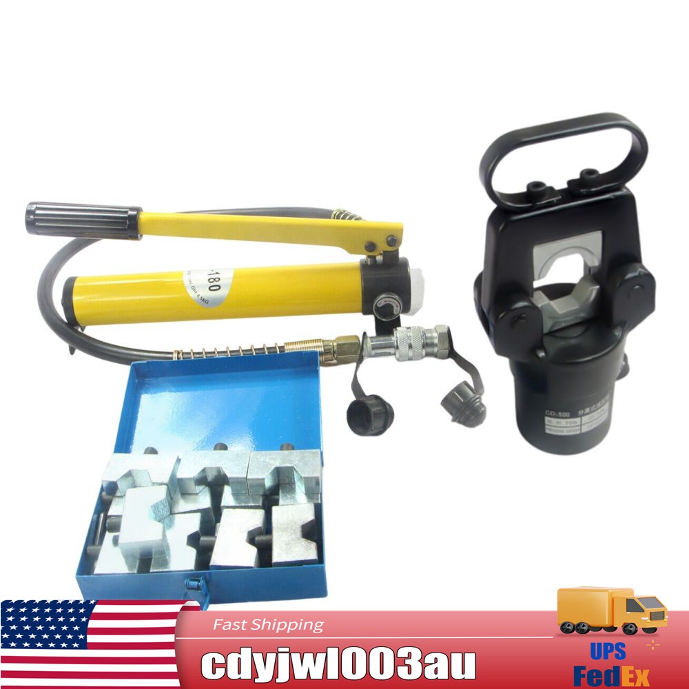 20Ton Hydraulic Crimper Crimping Tool /wDies Cable Wire Hose Lug Terminal + Pump