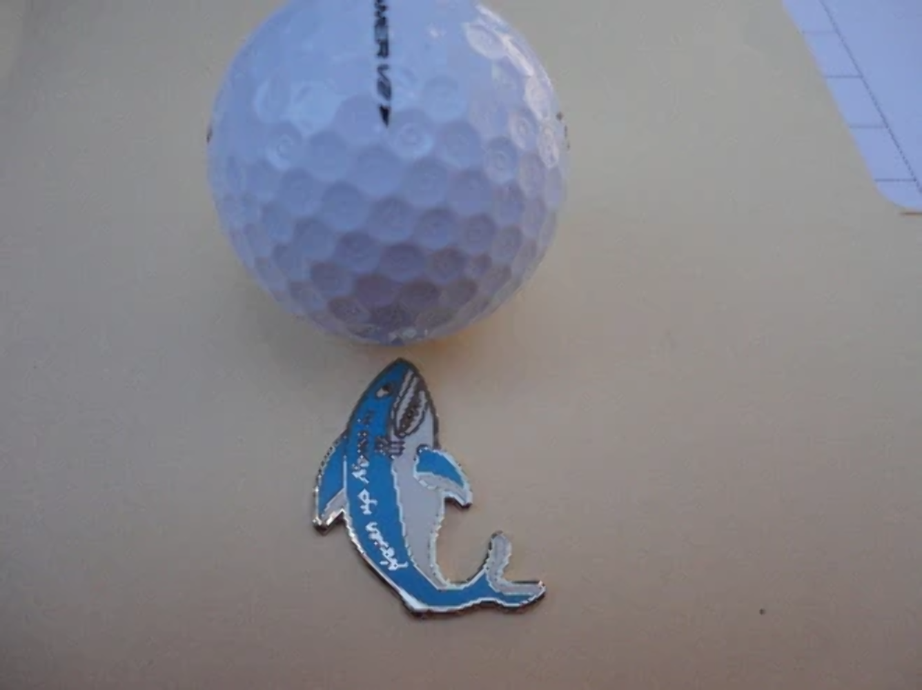 Shark Blue & White Ball Marker