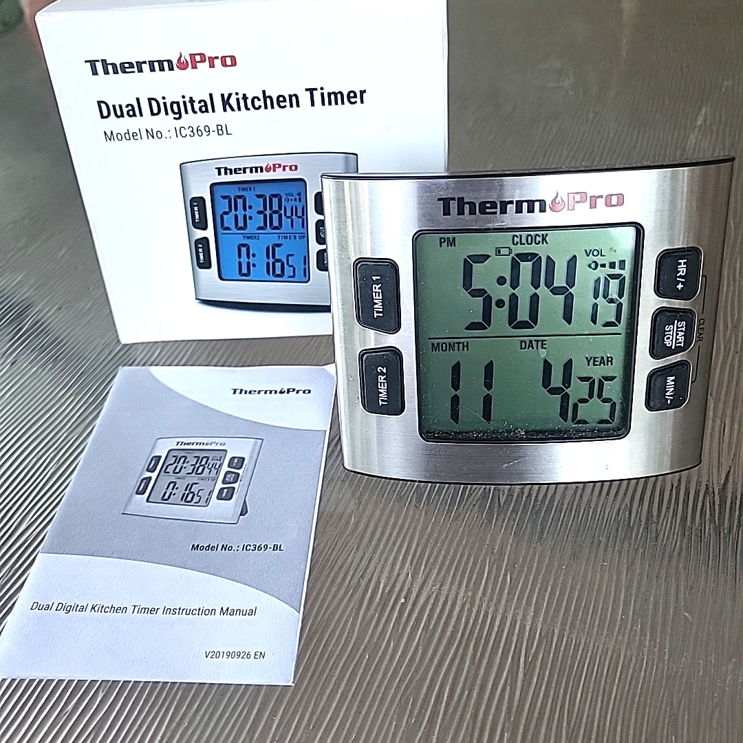 Kitchen Timer TM02 Digital Dual Backlit Cooking Stop Watch Magnetic Clock Baking