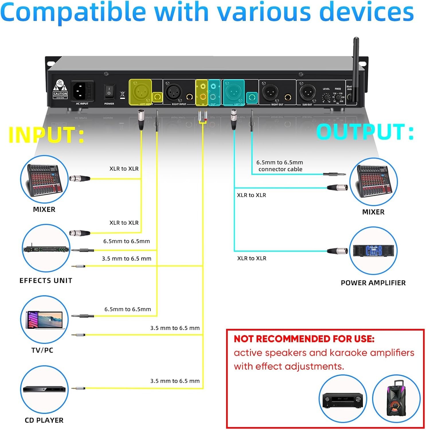 Home Audio Equalizer 31-Band Digital Spectrum Analyzer Sound mixer