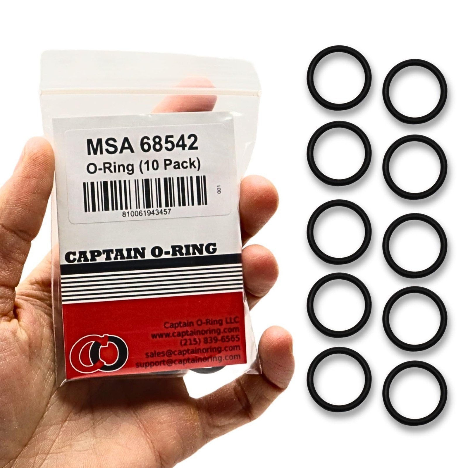 Captain O-Ring – Replacement 68542 O-Rings for MSA SCBA Tanks (10 Pack)