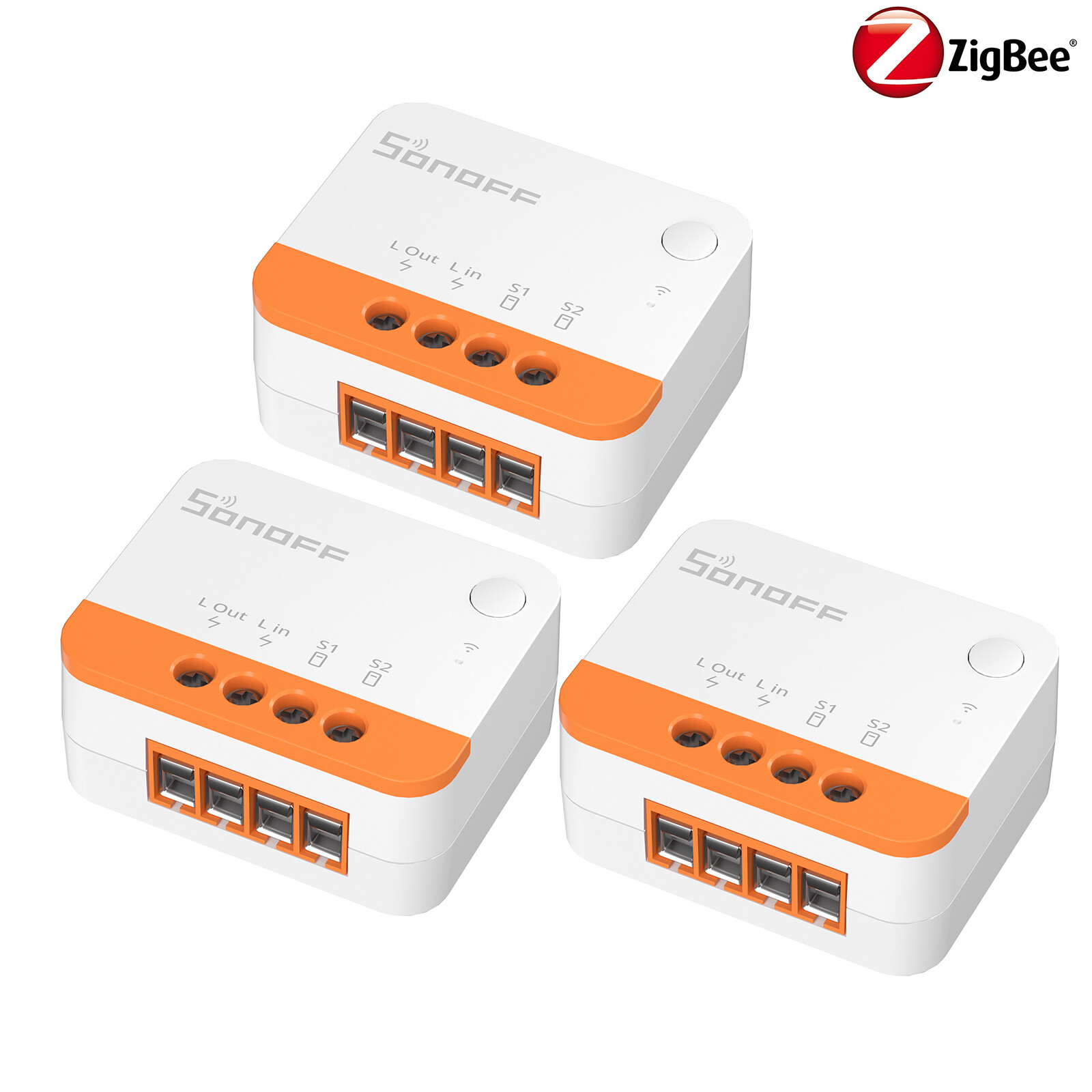 SONOFF ZBMINI-L2 Zigbee Smart Switch 3-pack Works with Amazon Alexa/Google Home