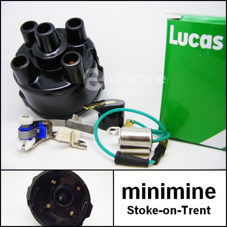 Classic Mini Ignition Service Kit Dizzy Cap BLUE Points Rotor Arm Condenser 59D4