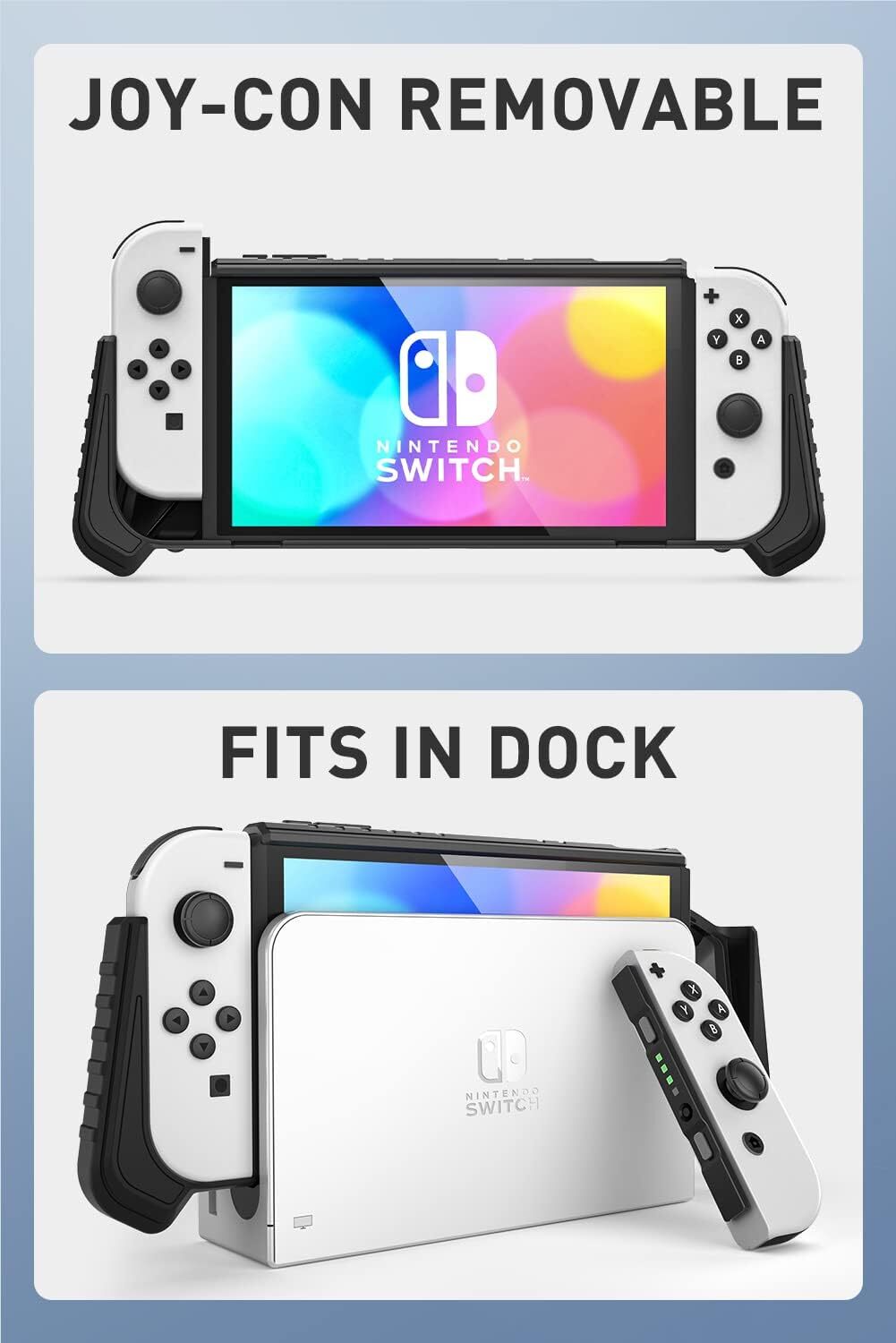 i-Blason Armorbox for NintendoSwitch OLED Case Dockable Back Cover Easy Snap-on