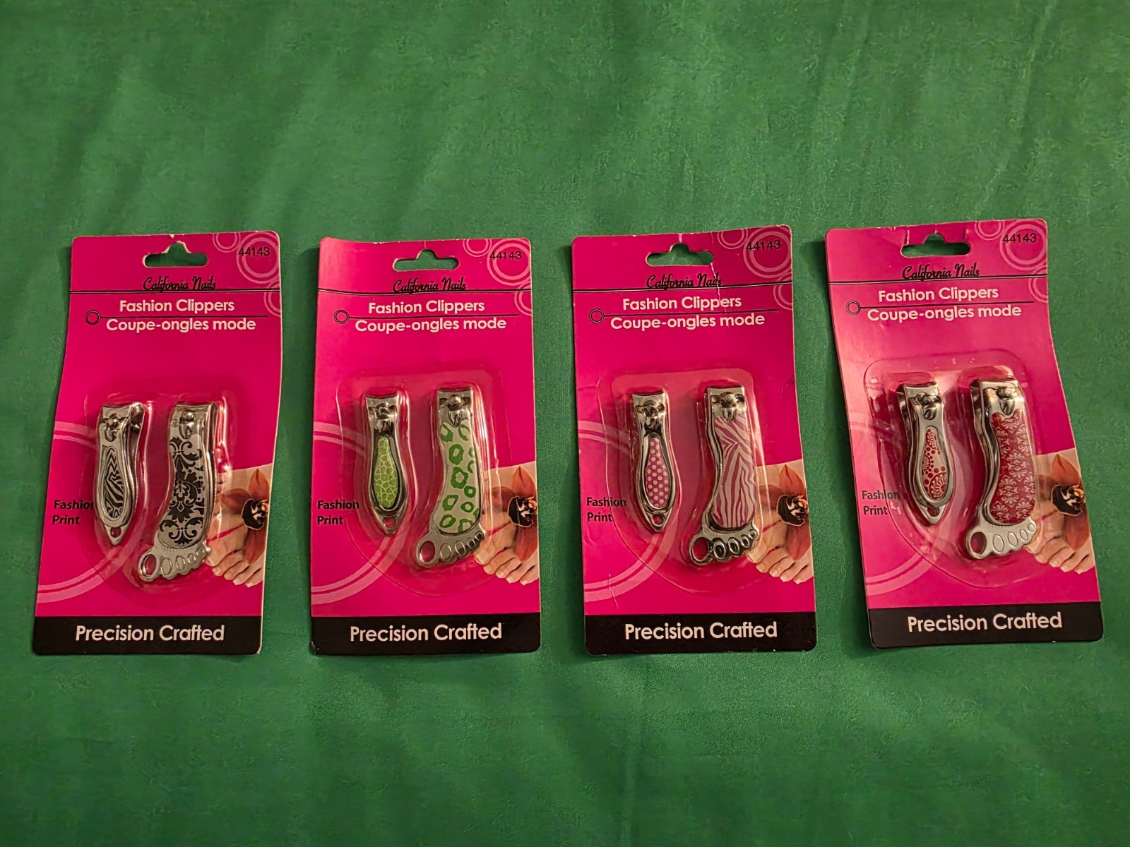 Precision Crafted Fashion Nail Clippers Set of 2 New Gift Beauty Pedicure Care