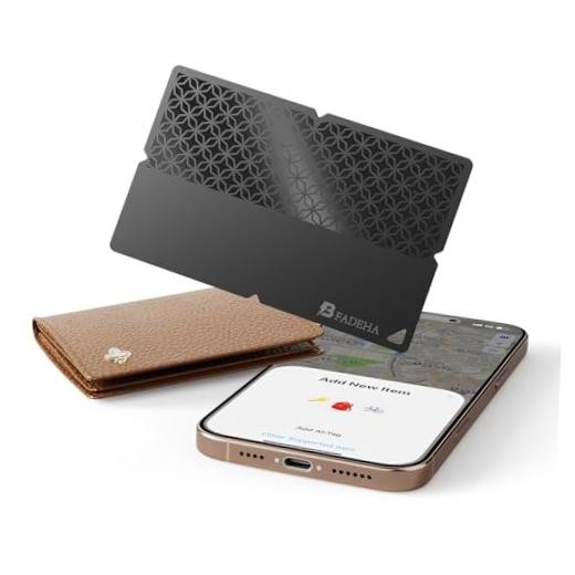 2026 Apple MFi Certified Wallet Tracker Smart Card for Find My | A-1PK: BK