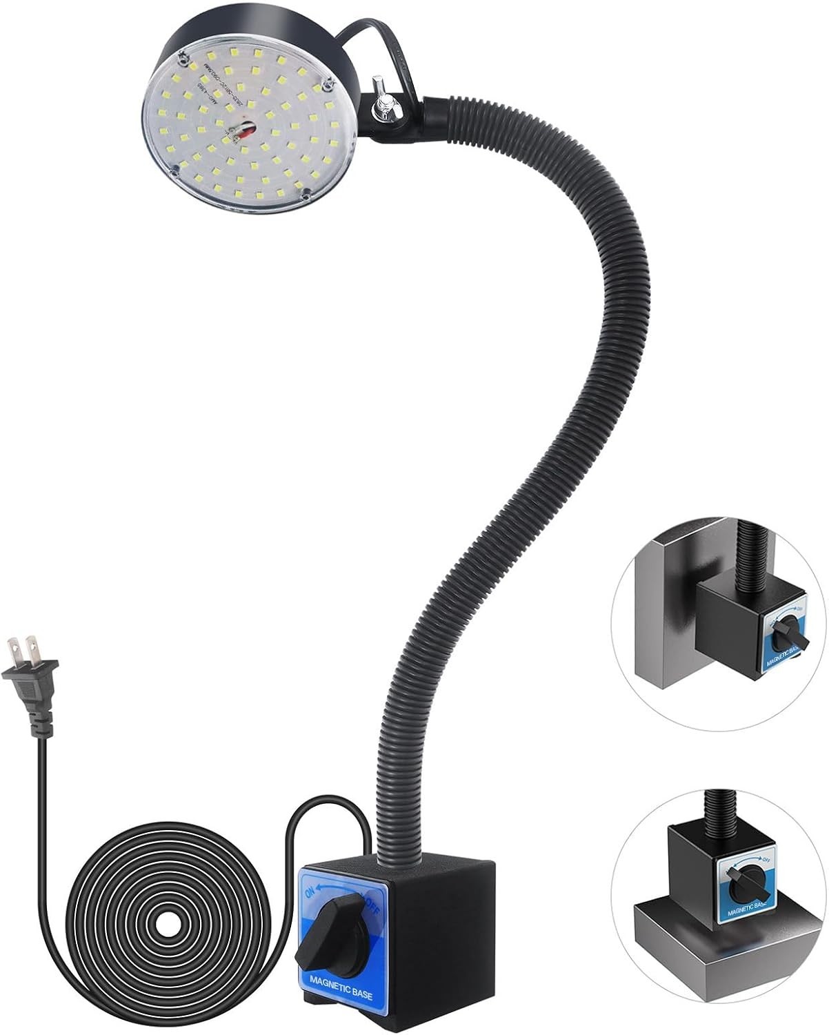 Magnetic Work Light, 2000 Lumens LED Machine Light with 20 in Flexible & Magneti