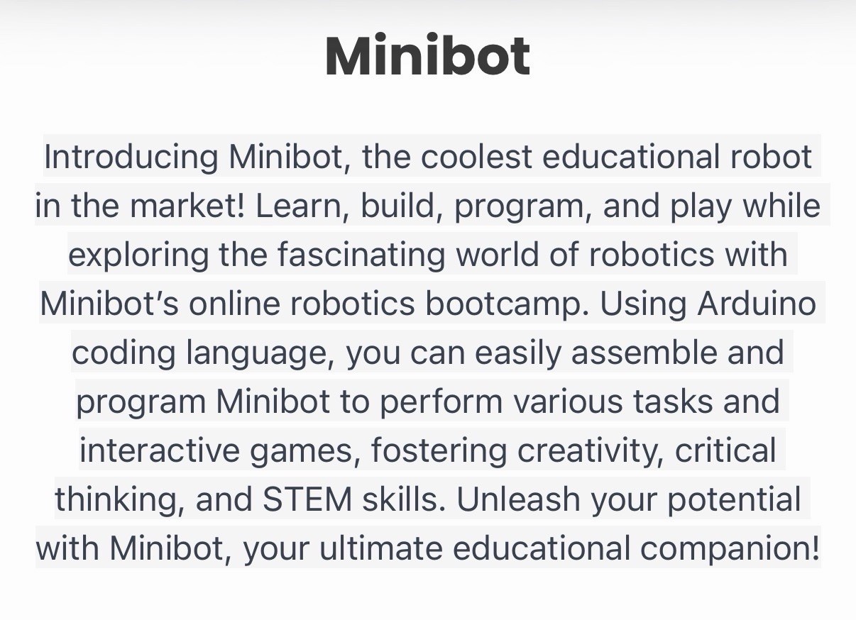 Hadronrobo Labs miniBot Build, Program, Learn, Code Educational Robot (Q4)