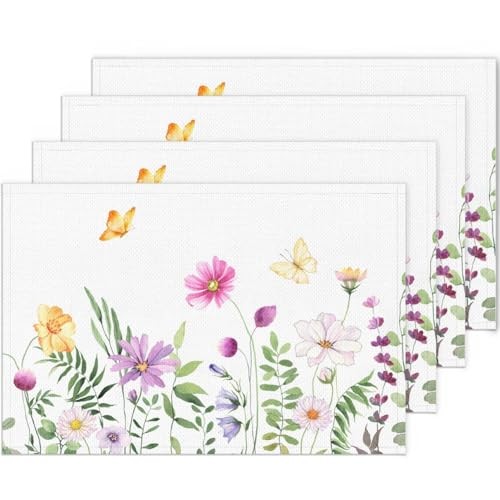 Spring Summer Placemats Set of 11.8" x 17.7" 2026 Spring Summer Placemats 4