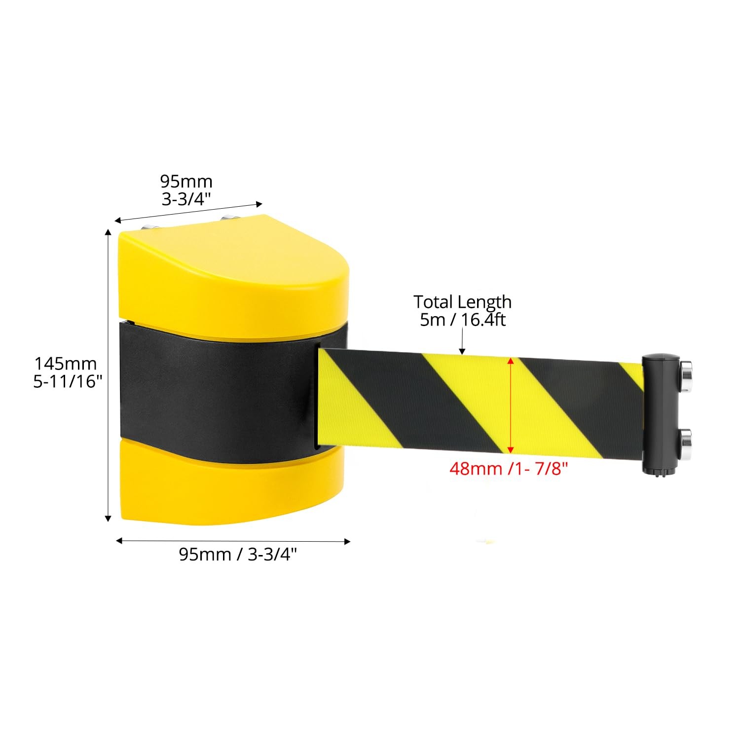 Magnetic Wall Mount Retractable Belt Barrier - Crowd Control and Safety Solution