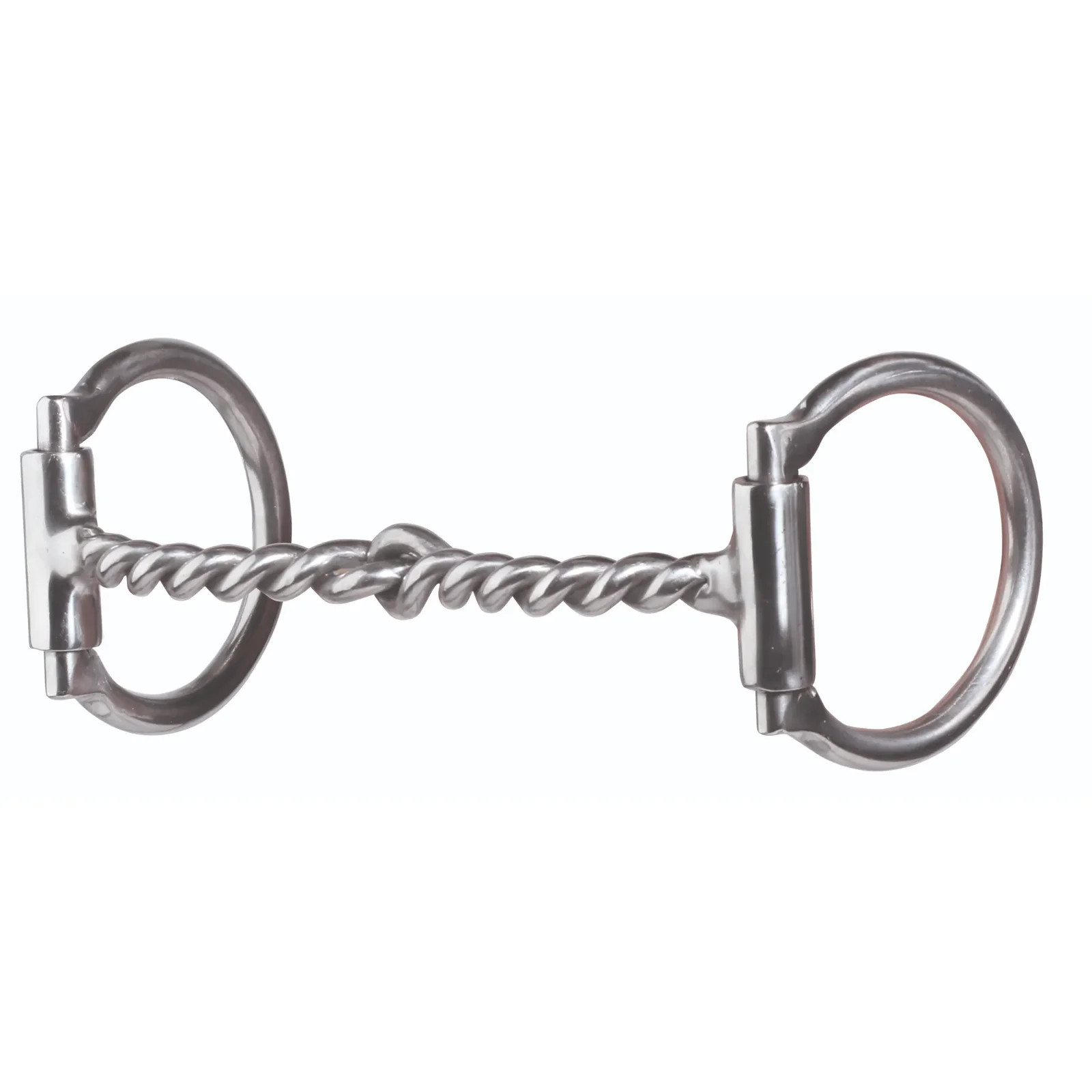 Professional's Choice D-Ring Twisted Wire Snaffle Horse Bit - 5 1/4” Stainless