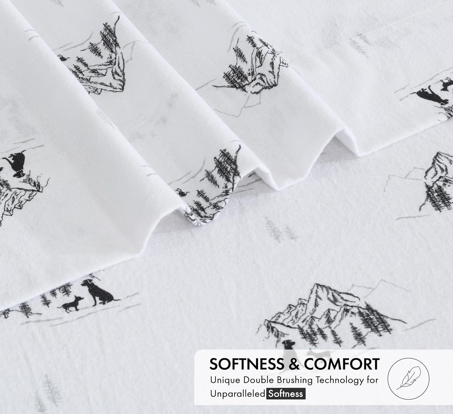 Flannel Sheets Twin Size 100% Cotton Double Brushed Twin Sheets Set Deep Pockets