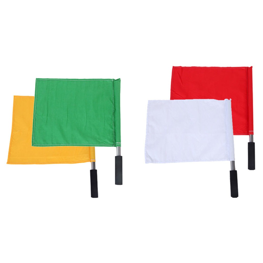 4 Pcs Hand Referee Flags With High Visibility For Sports Events
