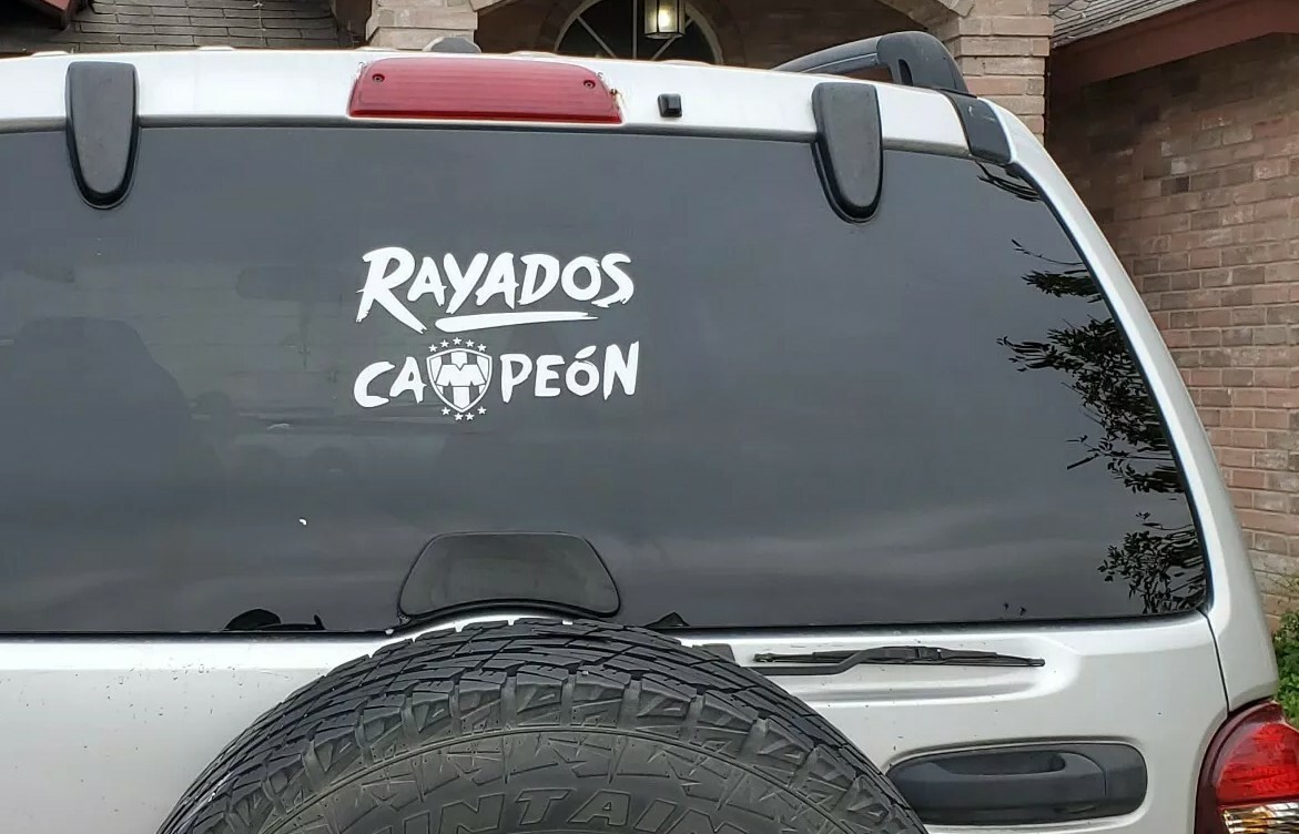 RAYADOS DE MONTERREY STICKER 10.25x 6.25"  RAYADOS CAMPEON 9 ESTRELLAS!