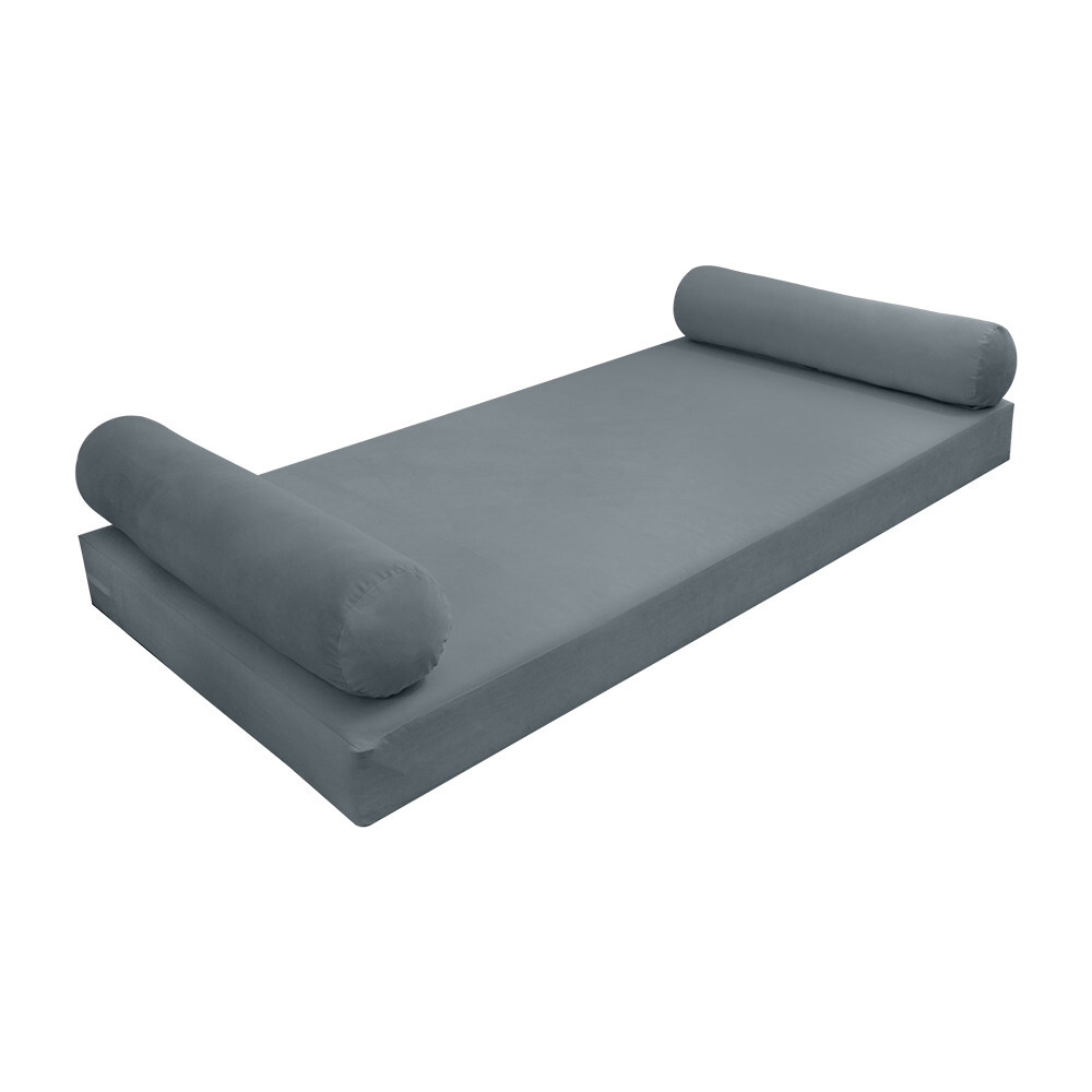 Model V5 Twin-XL Velvet Knife Edge Daybed Mattress Pillow Complete Set AD347