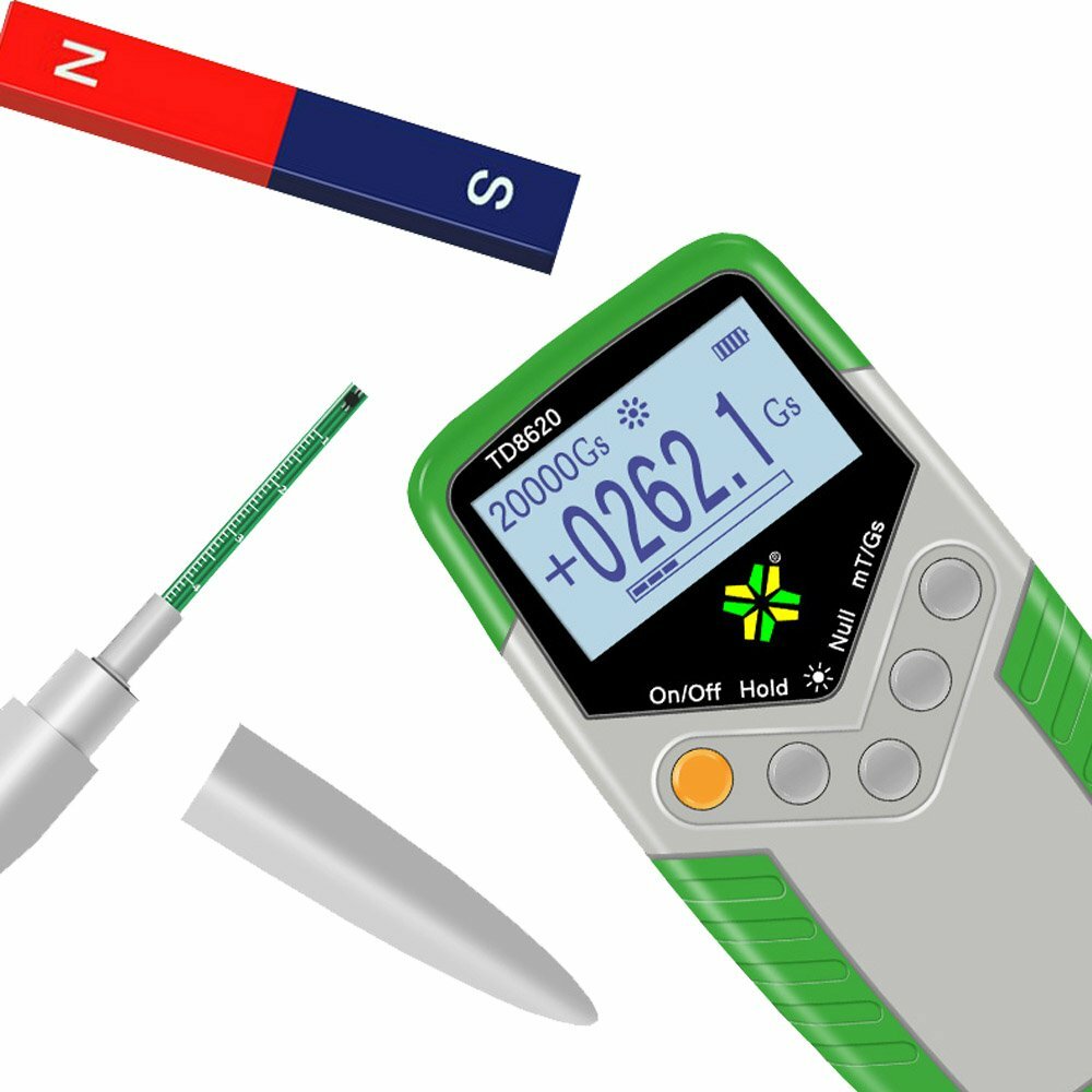 Gauss Meter Handheld Tesla Meter Permanent Magnet Teslameter 5% Accuracy