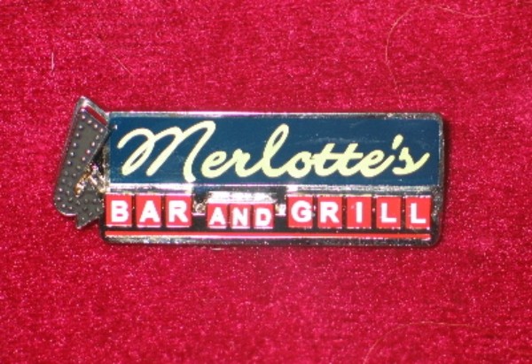 True Blood Merlotte's Bar and Grill Logo Cloisonne Metal Pin NEW UNUSED