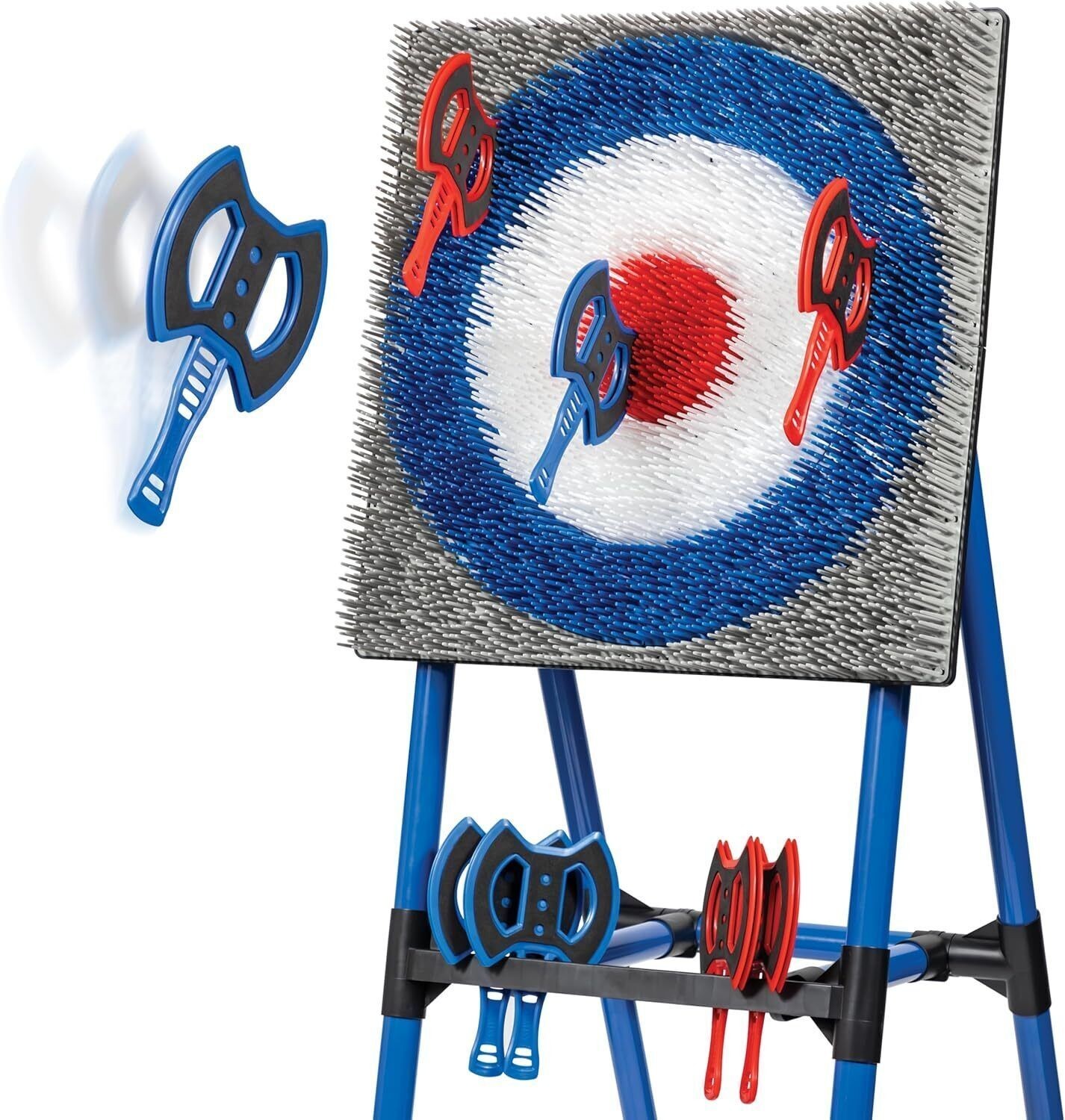 Deluxe Steel Frame Axe Throw Target Game Set Steel Frame for Indoors Outdoors