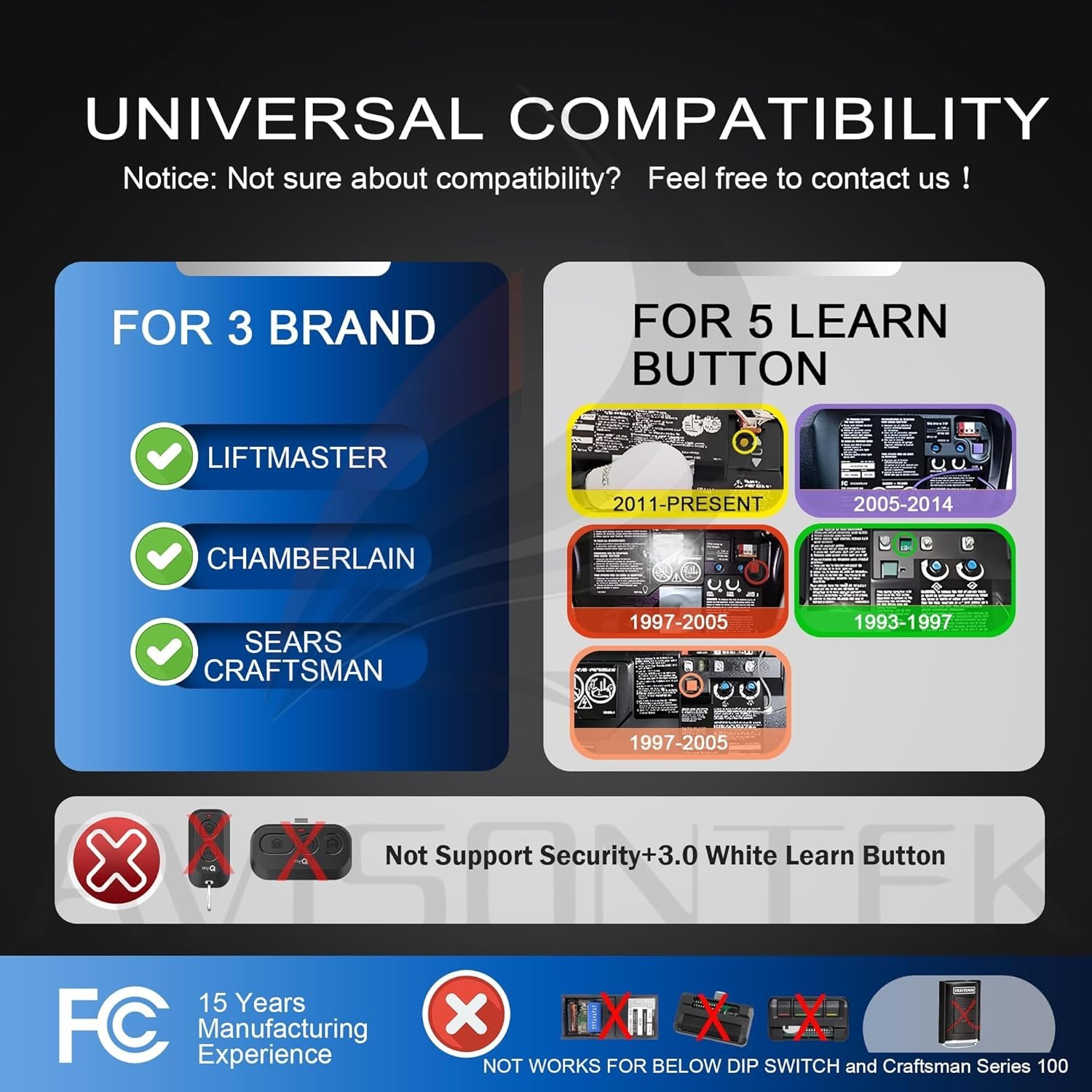 Chamberlain 940EV-P2 Wireless Universal Garage Door Keypad - Secure Access