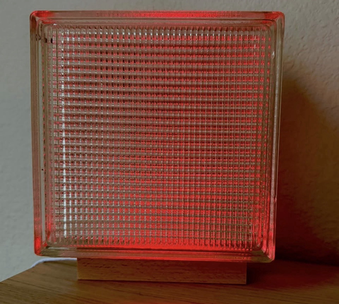 Glass Block Night Light From Vintage Glass Block