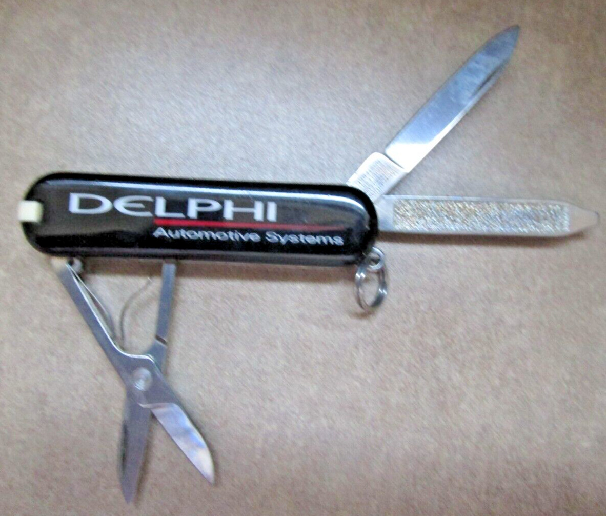 Victorinox Swiss Army Waiter Black Pocket Knife Delphi Automotive Advertising