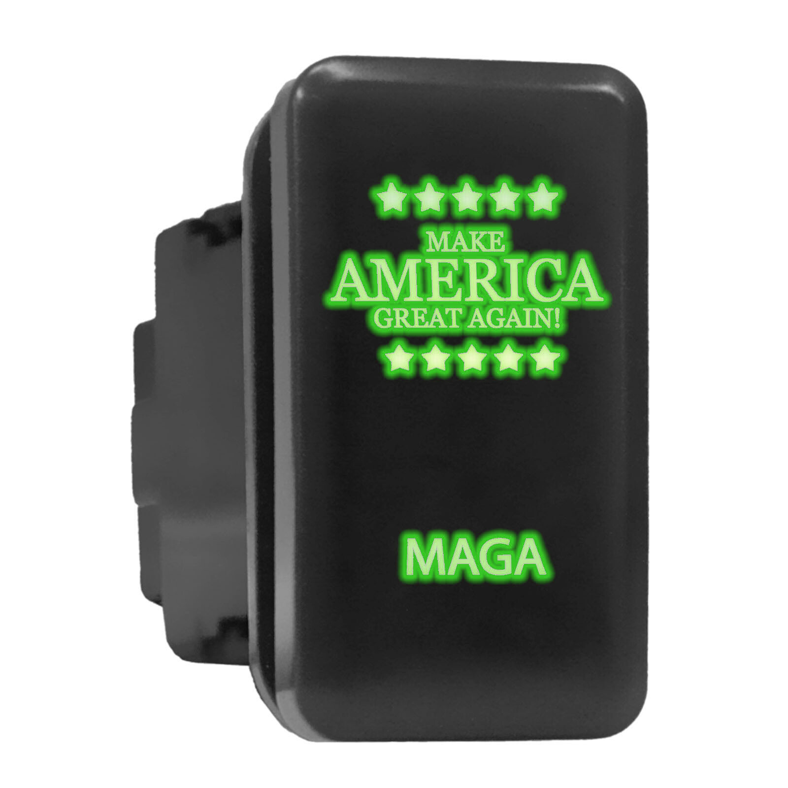 MAGA - LED Push Button Replacement for TOYOTA (1.54 x 0.83 in) Green