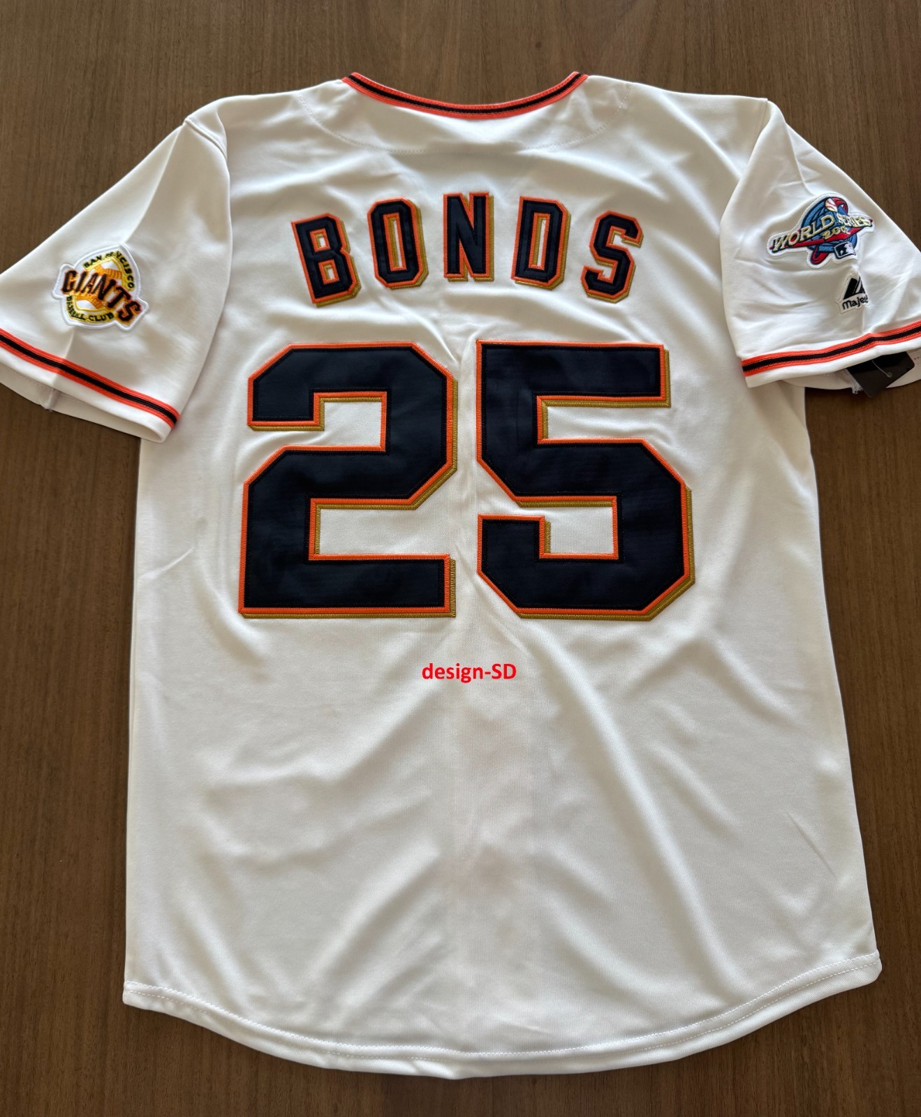 2002 BARRY BONDS SAN FRANCISCO GIANTS RETRO JERSEY CREAM world series S M L XL