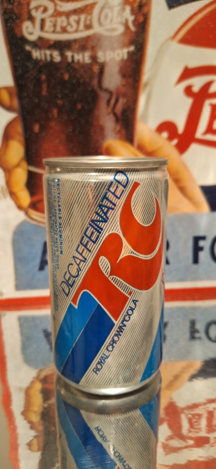🥤 Decafinated RC Cola Soda Pop Can Prop Empty 70's 80's