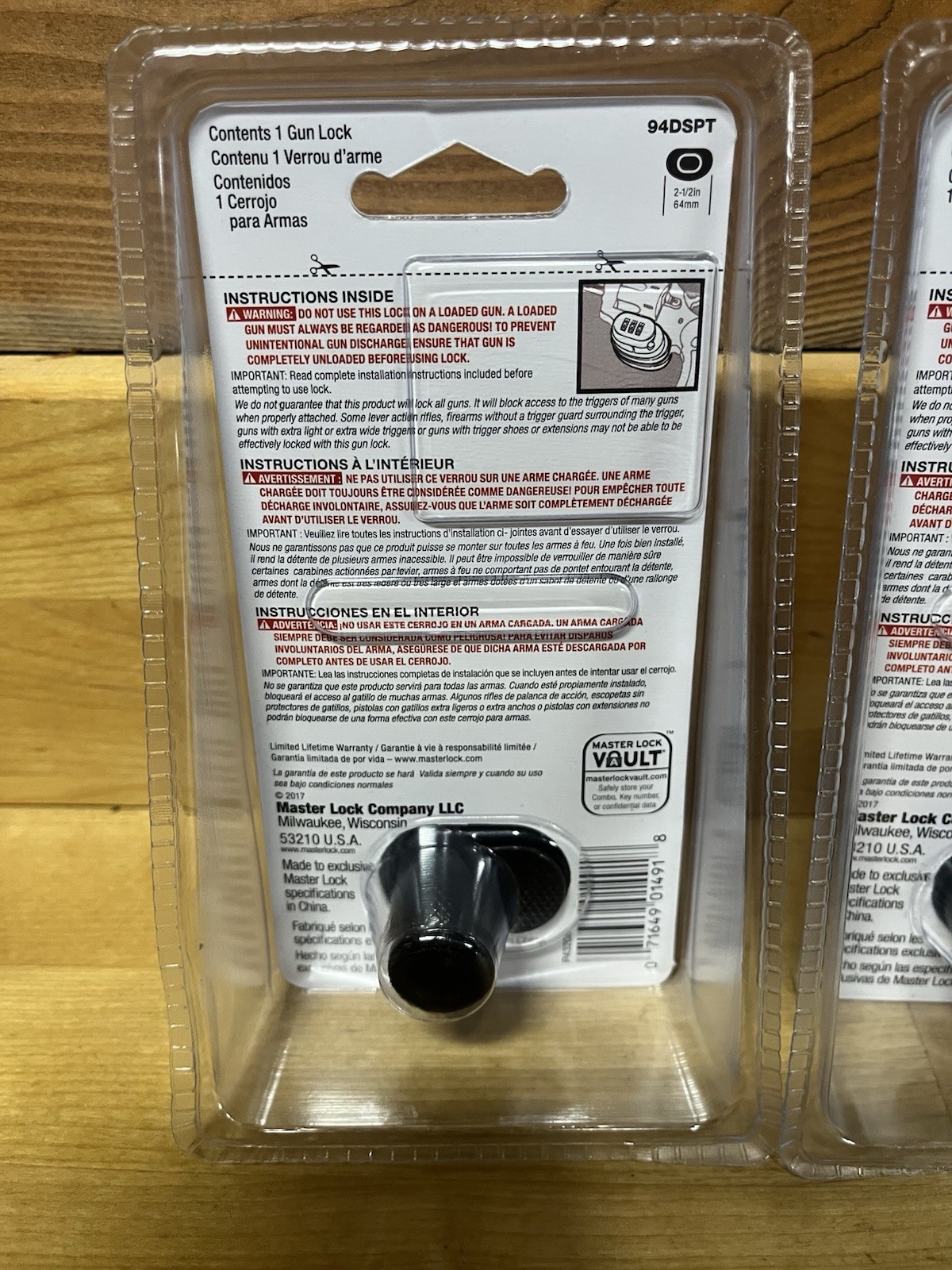 Two 94DSPT MasterLock Trigger Combination Gun Locks Black SEALED/NEW