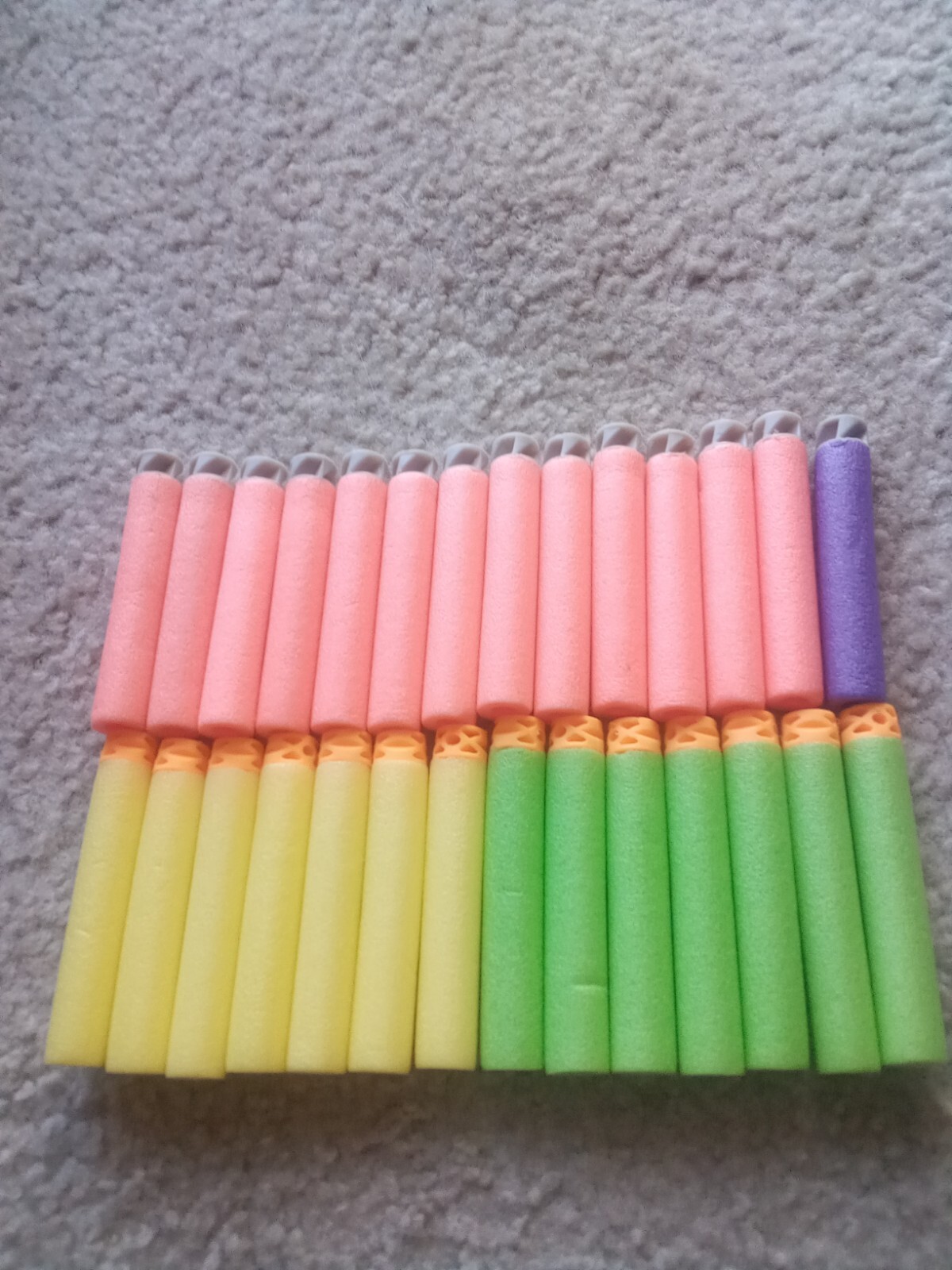 NERF Accustrike/Waffle Head Darts (28) Total Lot