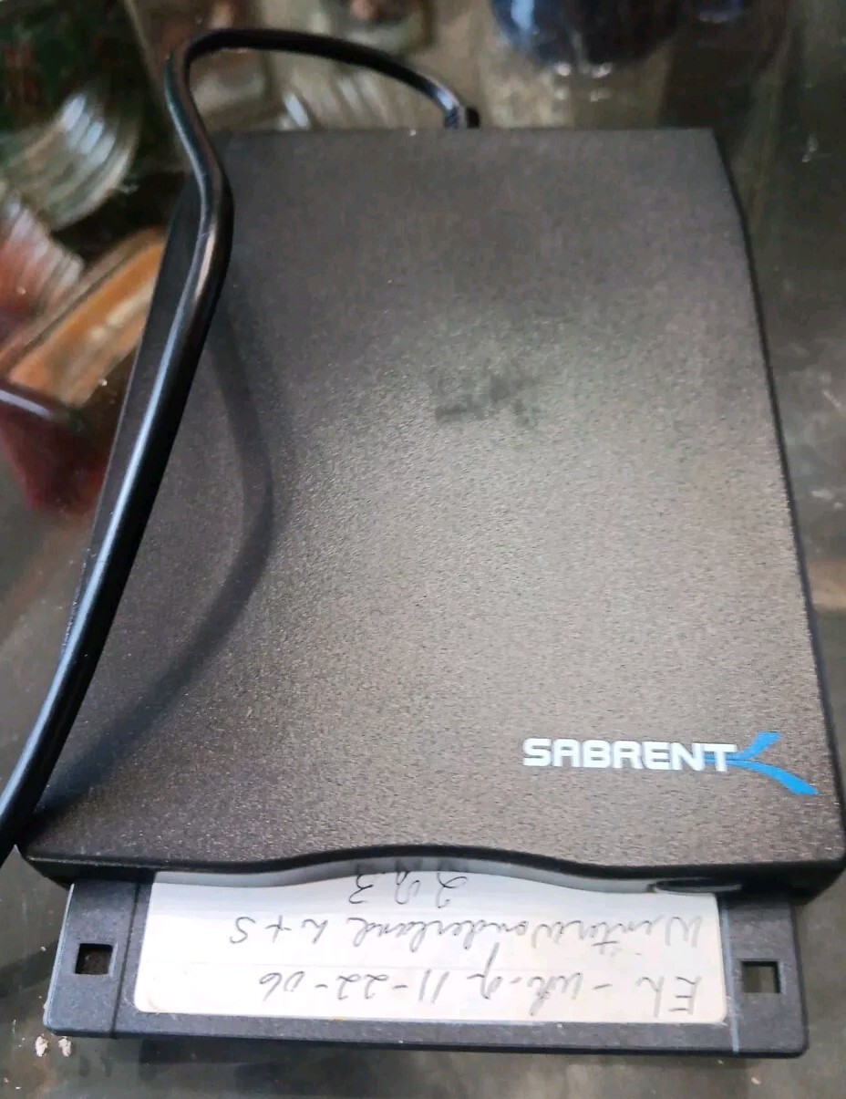 3.5" USB Portable Floppy Diskette Drive External Sabrent