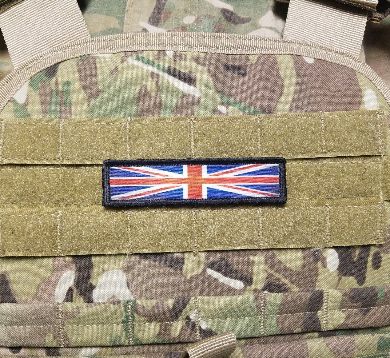 1x4" UNION JACK United Kingdom UK English Flag Hook Backed Patch England