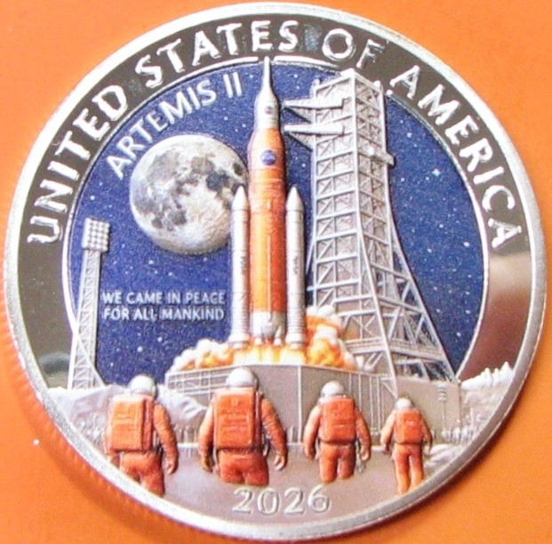 Artemis II 2026. Challenge, Souvenir. 1.5". CT35d.