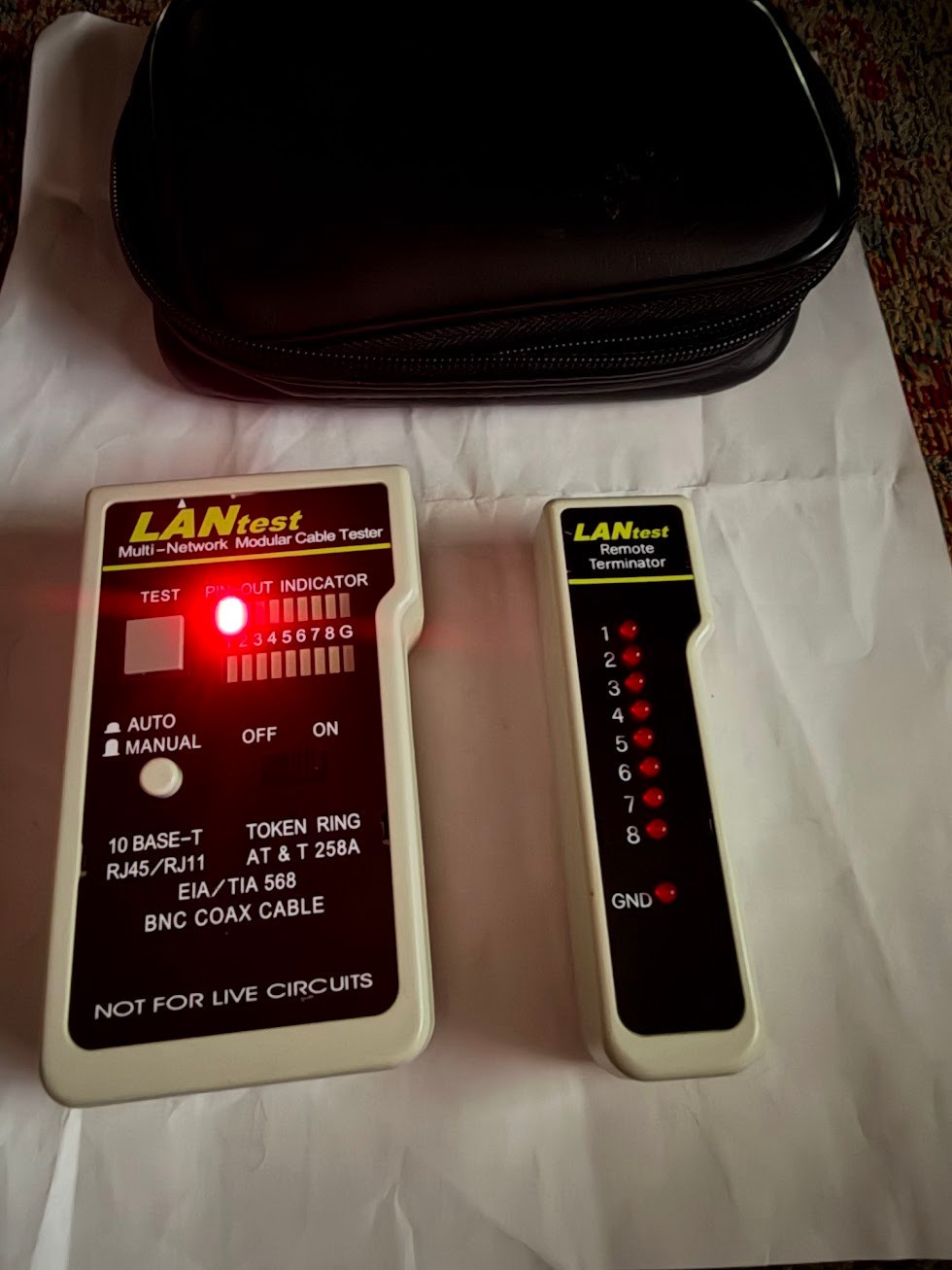 LANtest Multi-Network Cable Tester RJ45 RJ11 Remote Terminator w/Case
