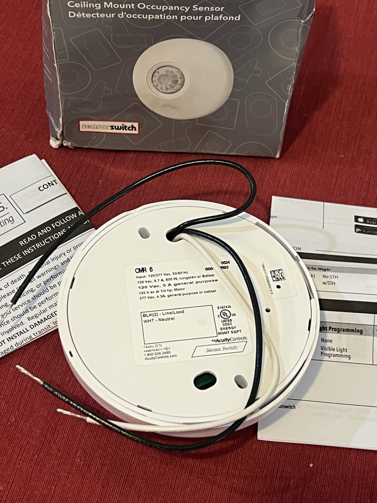 Sensor Switch CMR 6 High Bay, Passive Infrared Ceiling Mount Occupancy Sensor