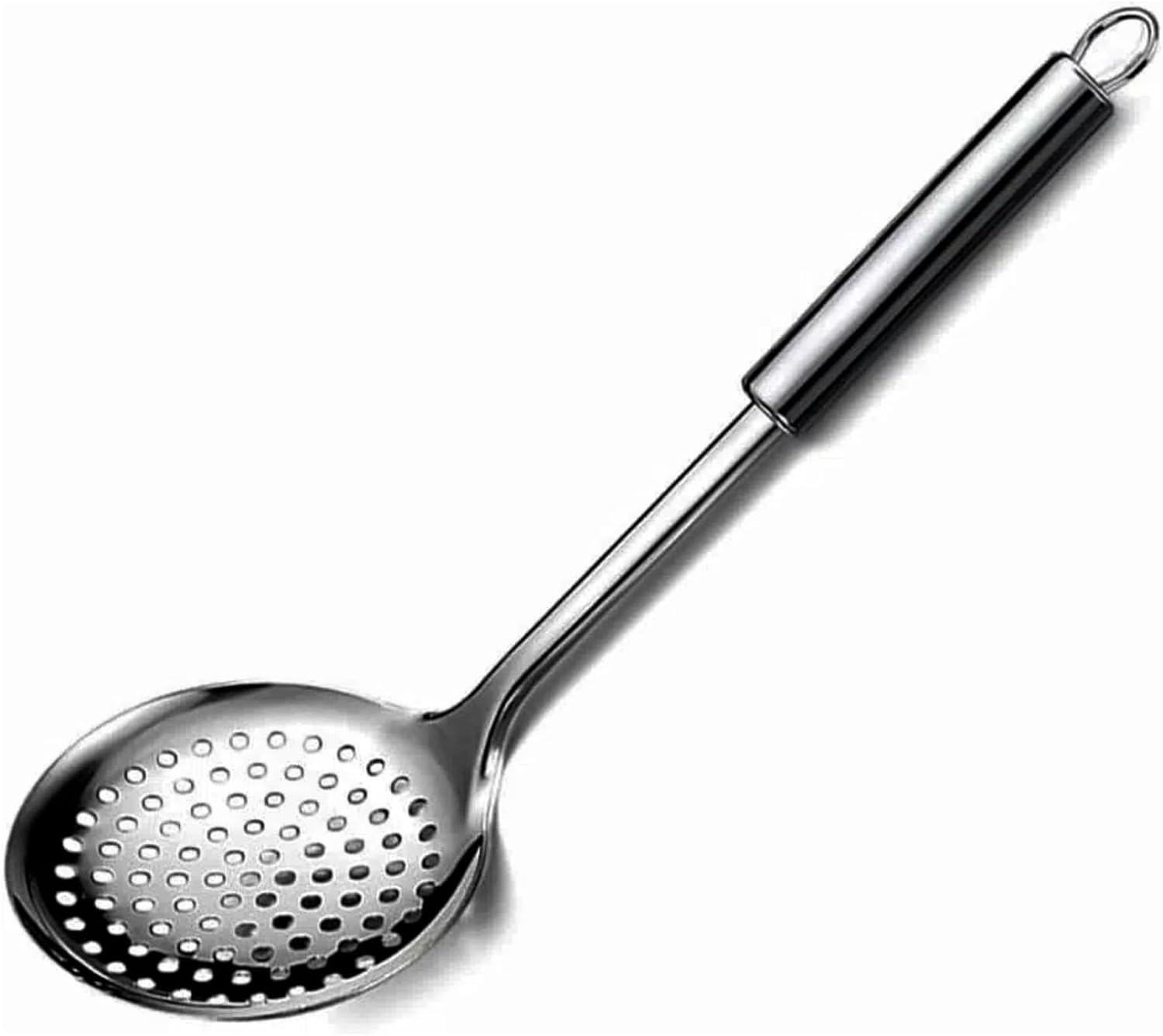 Cyoufine 13.2" Stainless Steel Cooking Skimmer Spoon Metal Slotted Spoon for Str